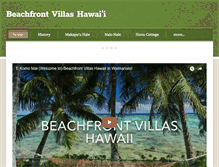 Tablet Screenshot of beachfrontvillashawaii.com